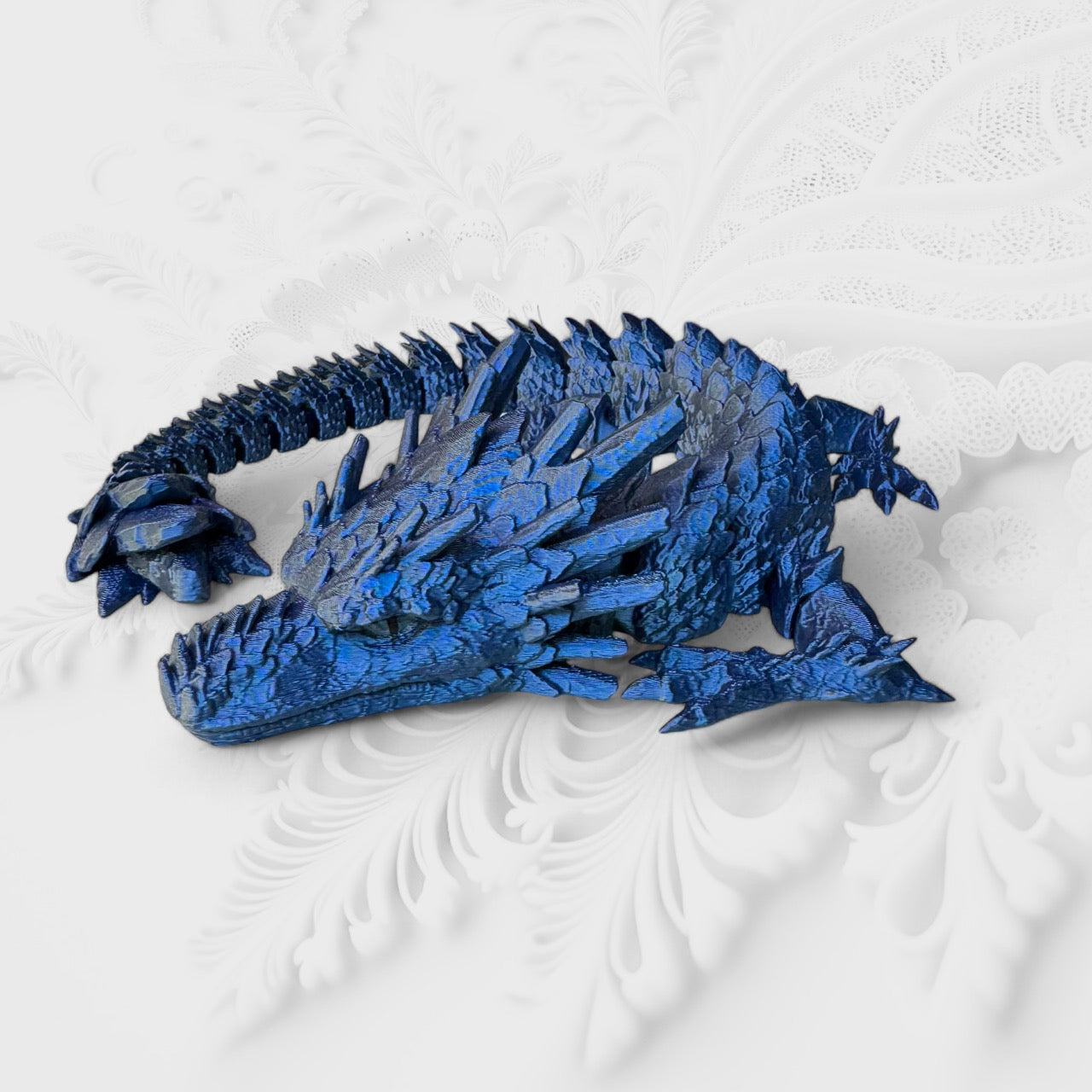 3D Printed Long Stone Dragon - Adalasia Ravasio