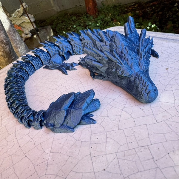 3D Printed Long Stone Dragon - Adalasia Ravasio