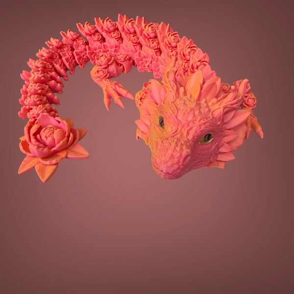 3D Printed Peony Dragon - Tora Kros