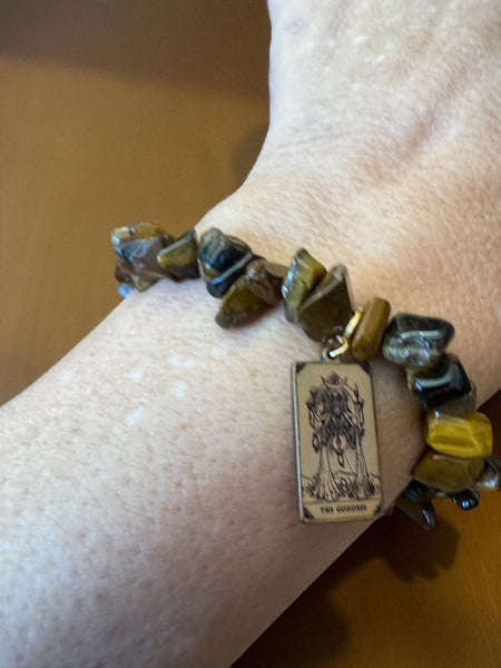 Dark Tarot Goddess Gold Charm