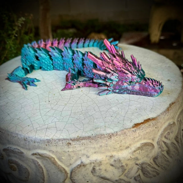 3D Printed Long Stone Dragon - Alexandria Houton Savage