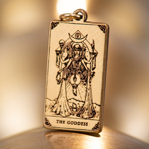 Dark Tarot Goddess Gold Charm